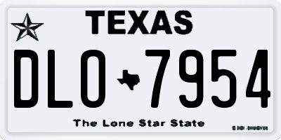 TX license plate DLO7954