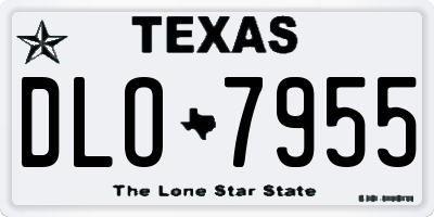 TX license plate DLO7955