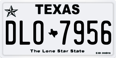 TX license plate DLO7956