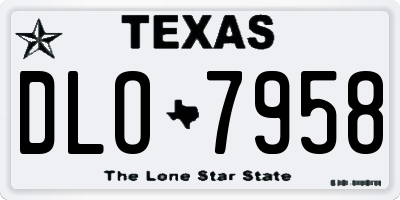TX license plate DLO7958