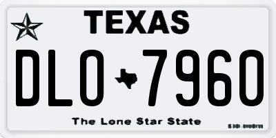 TX license plate DLO7960