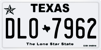 TX license plate DLO7962