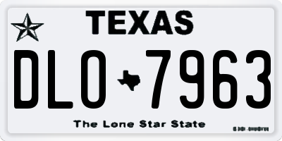 TX license plate DLO7963