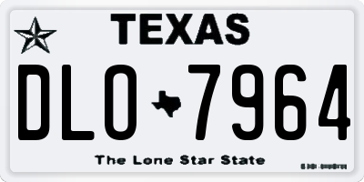 TX license plate DLO7964