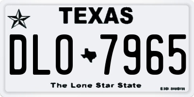TX license plate DLO7965