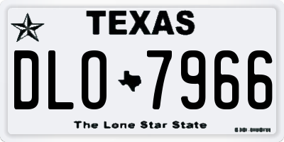 TX license plate DLO7966