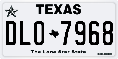 TX license plate DLO7968