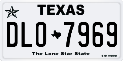 TX license plate DLO7969