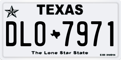 TX license plate DLO7971