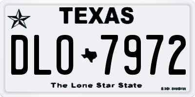 TX license plate DLO7972