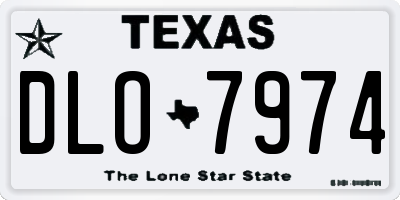 TX license plate DLO7974