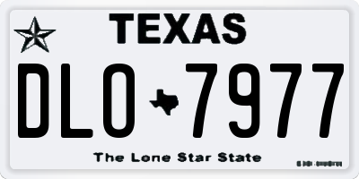 TX license plate DLO7977
