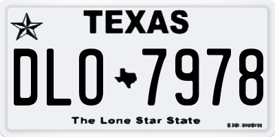 TX license plate DLO7978
