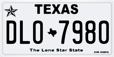 TX license plate DLO7980