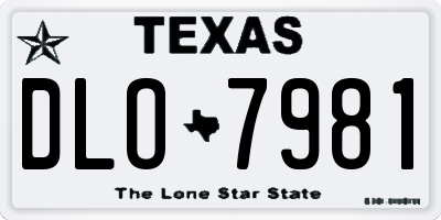 TX license plate DLO7981