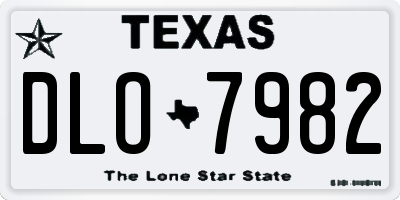 TX license plate DLO7982