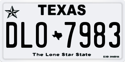 TX license plate DLO7983
