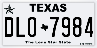 TX license plate DLO7984