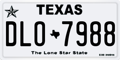 TX license plate DLO7988