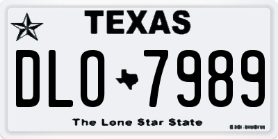 TX license plate DLO7989