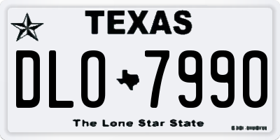 TX license plate DLO7990