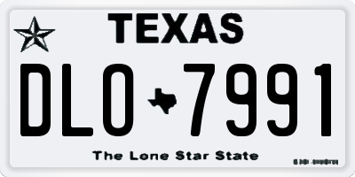 TX license plate DLO7991