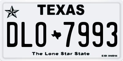 TX license plate DLO7993