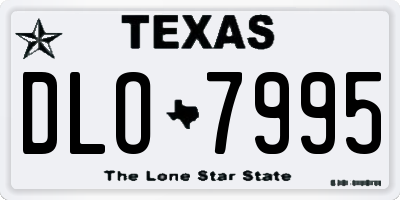 TX license plate DLO7995