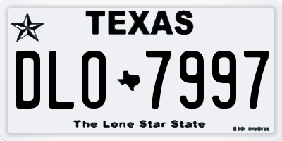 TX license plate DLO7997
