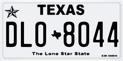 TX license plate DLO8044