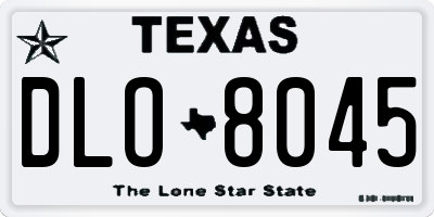 TX license plate DLO8045
