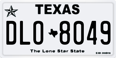TX license plate DLO8049