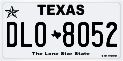 TX license plate DLO8052