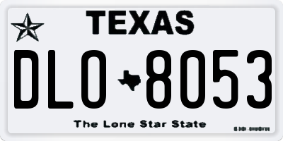 TX license plate DLO8053