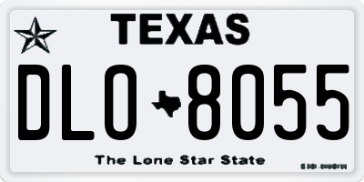 TX license plate DLO8055