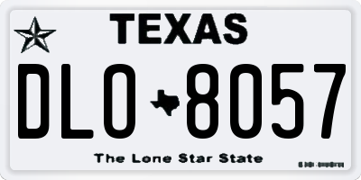 TX license plate DLO8057