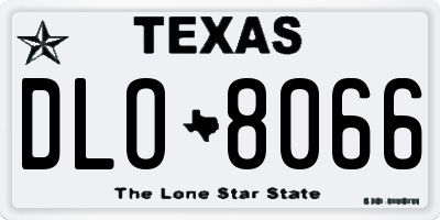 TX license plate DLO8066