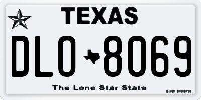 TX license plate DLO8069