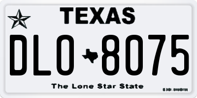 TX license plate DLO8075