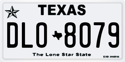TX license plate DLO8079