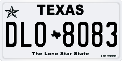 TX license plate DLO8083