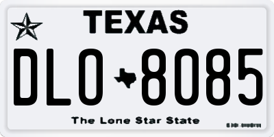 TX license plate DLO8085