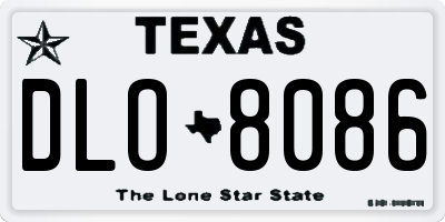 TX license plate DLO8086