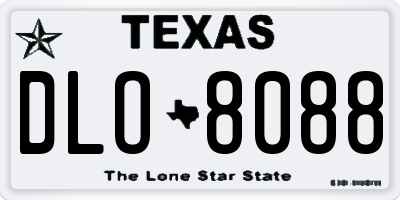 TX license plate DLO8088