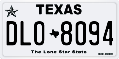 TX license plate DLO8094