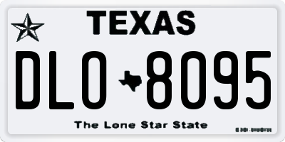TX license plate DLO8095