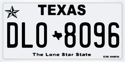 TX license plate DLO8096