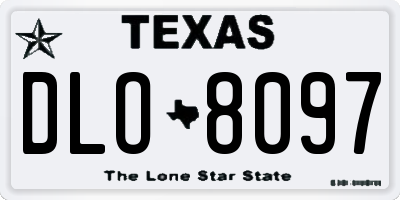 TX license plate DLO8097