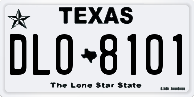 TX license plate DLO8101