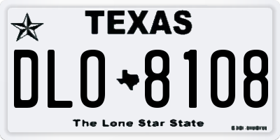 TX license plate DLO8108